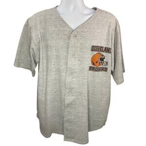 VINTAGE Cleveland Browns Button-Up Shirt XL on Vintage WWF tag